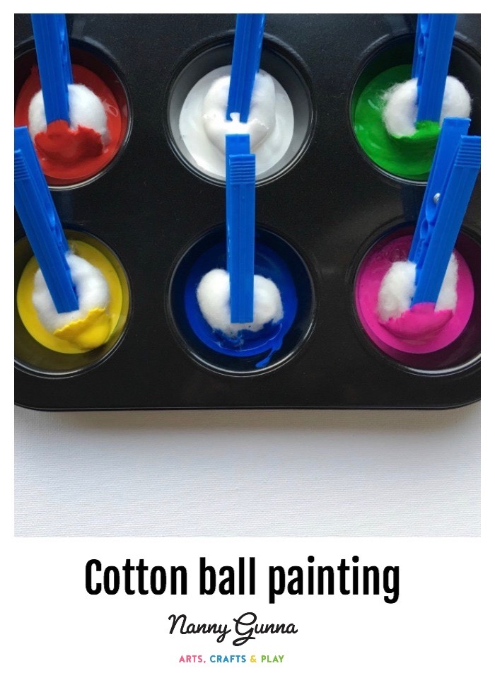 colored cotton ball crafts