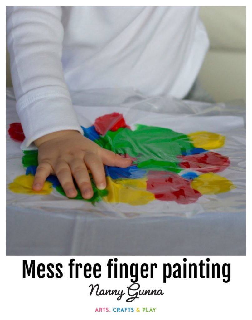 Mess-free finger painting
