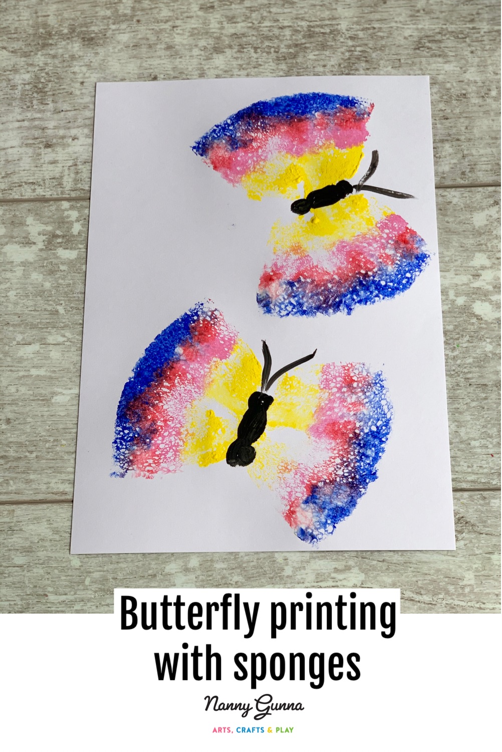 Butterfly printing with sponges